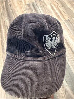 Old Navy Vintage Dark Gray Corduroy Shield Cap